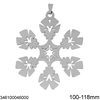 Stainless Steel New Years Lucky Charm Snowflake 100-118mm