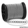 Stainless Steel Gourmette Chain 4x3x0.8mm