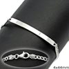 Silver 925 Tag Bracelet 4x44mm