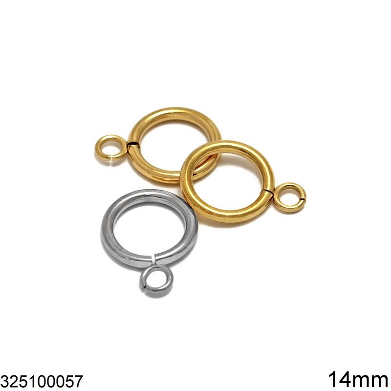 Stainless Steel Ring 14mm with Ring