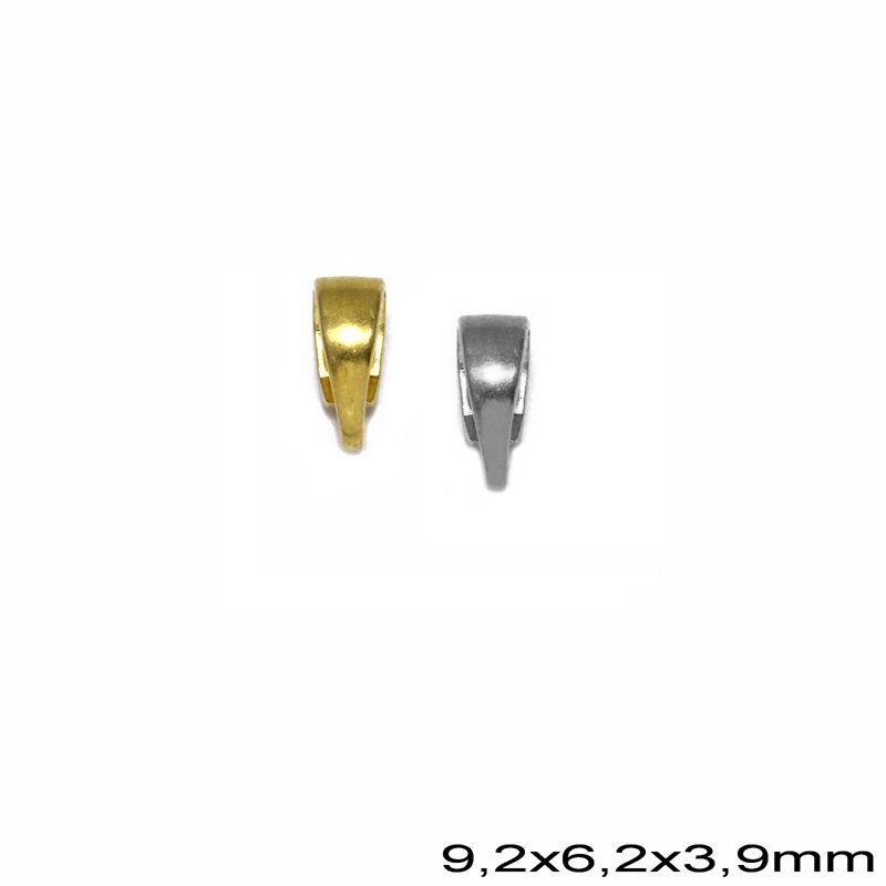 Brass Snap On Pendant Bail 9,2x6,2x3,9mm