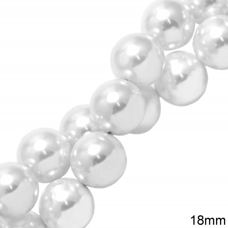 Plastic Pearl Bead A 18mm (30pcs/string)