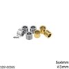 Stainless Steel Tube Bead 5x4mm