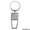 Stainless Steel Finished Keychain 22x48mm