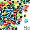 Plastic Evil Eye Bead 8x6mm with 1.5mm hole