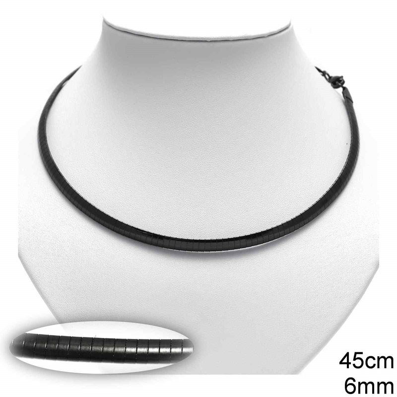 Stainless Steel Omega Necklace 6mm,45cm