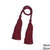 Twist Cord Shining 6mm, 20cm Length with Polyester Tassels 10cm