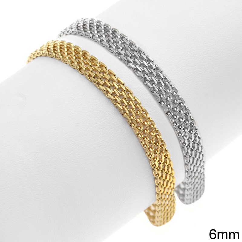 Stainless Steel Bismarck Bracelet 6mm