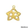 New Year's Lucky Charm Star 38x35mm