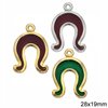 New Year's Lucky Charm Horseshoe 28x19mm