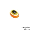 Plastic Oval Evil Eye Bead 12x9mm