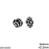 Casting Bead 9x4mm with Hole 2.2mm, Antique silver plated