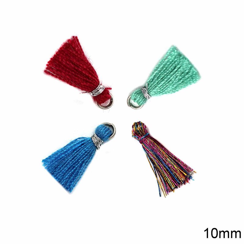 Tassel with Silver Thread 10mm