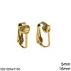Stainless Steel Clip-on Earring 16mm with Post 5mm
