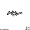 Stainless Steel Round Bead 4mm with Hole 2mm