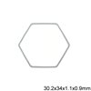 Brass Exagon Flat Ring 30.2x34x1.1x0.9mm