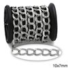 Stainless Steel Gourmette Double Link Chain 10x7mm