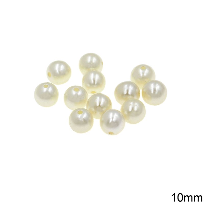 Plastic Pearl A 10mm ,Beige
