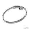 Stainless Steel Cuff Bracelet with Rondells 11mm