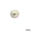 Plastic Faceted Round Sew-on Stone 10mm