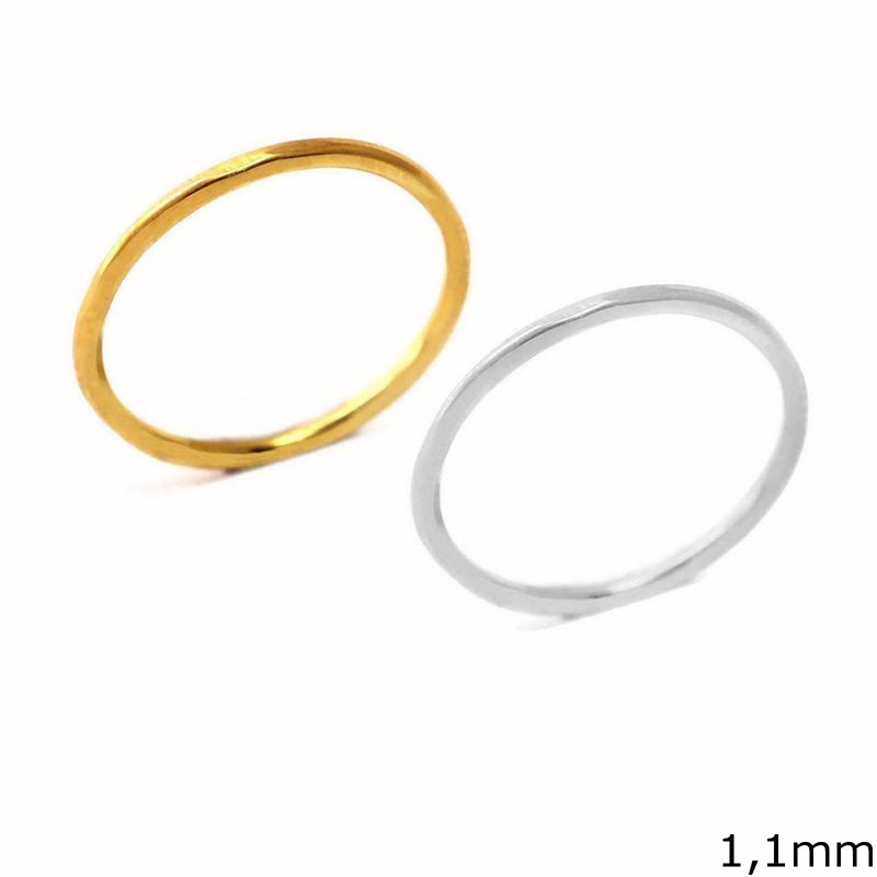 Δαχτυλίδι Ασημένιο  925  Βέρα1,1mm