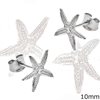 Silver 925 Earrings Starfish 10mm