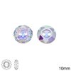 Crystall Round 2-hole Button Crystal AB 10mm