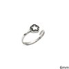 Silver 925 Ring Daisy with Zircon 6mm