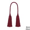 Twist Shiny Cord 6mm, 20cm Length with Polyester Tassels 10cm