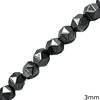 Hematite Beads with 8 sides 3mm