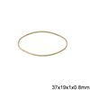 Brass Oval Flat Ring 37x19x1x0.8mm