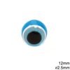 Plastic Evil Eye Bead 12mm with 2.5mm hole