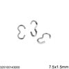 Stainless Steel '8' Hook 7.5x1.5mm
