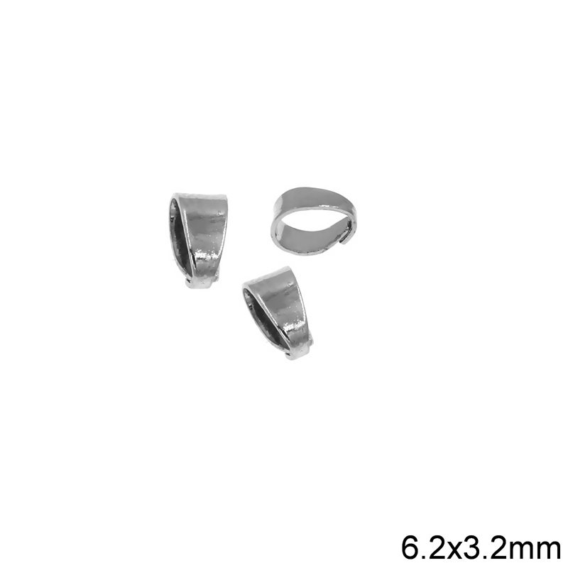 Brass Snap On Pendant Bail 6.2x3.2mm