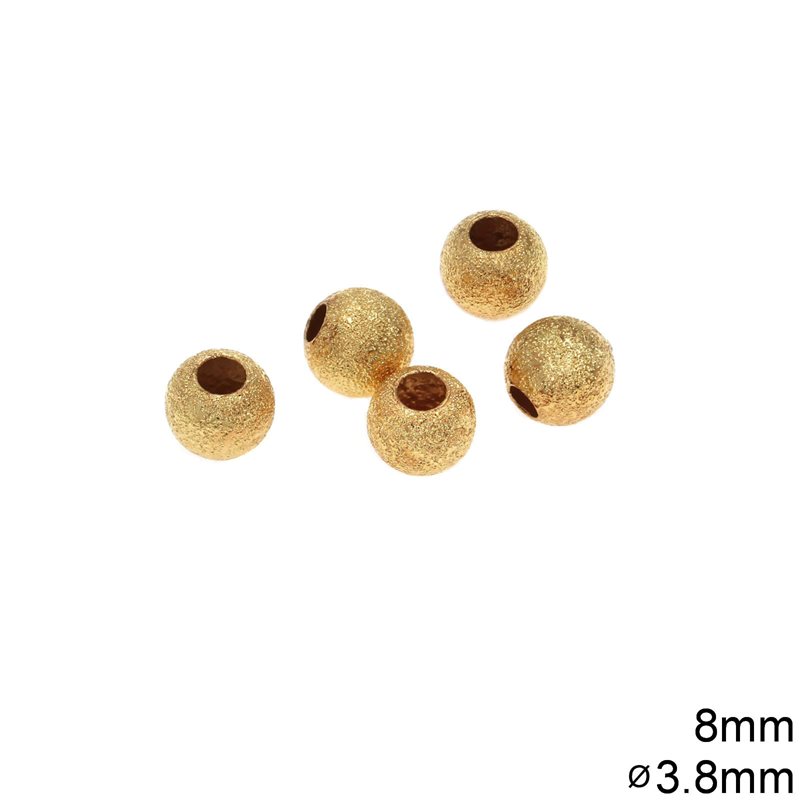 Brass Stardust Hollow Bead 8mm with 3.8mm hole