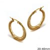 Stainless Steel Earring Hoops with Wire 20-40mm