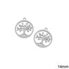 Stainless Steel Pendant Tree of Life 14mm