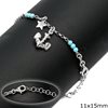 Silver 925 Bracelet Anchor with crystal beads 11x15mm