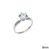 Silver 925 Ring with Zircon 8mm