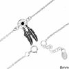 Silver 925 Anklet Dreamcatcher 8mm
