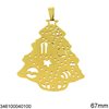 Stainless Steel New Years Lucky Charm Christmas Tree 55-67mm