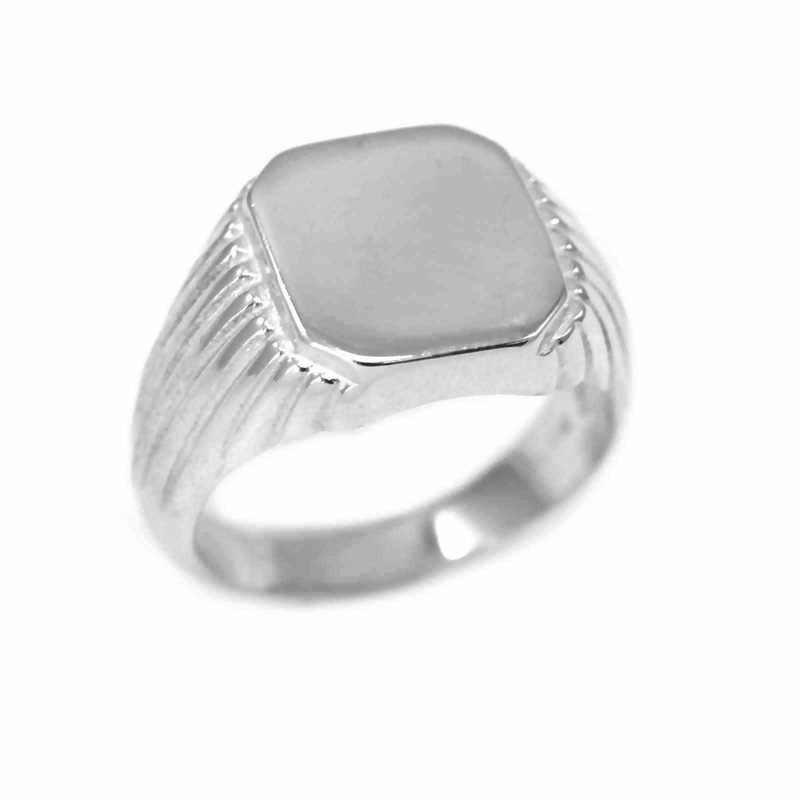 Silver  925 Male Ring with Stripes