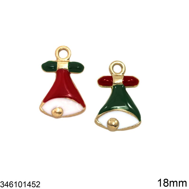 Casting Pendant Bell with Enamel 18mm