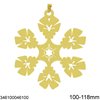 Stainless Steel New Years Lucky Charm Snowflake 100-118mm