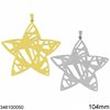 Stainless Steel New Years Lucky Charm Star 104mm