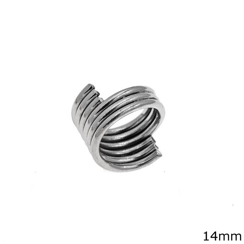 Silver  925 Threefold Ring 14mm