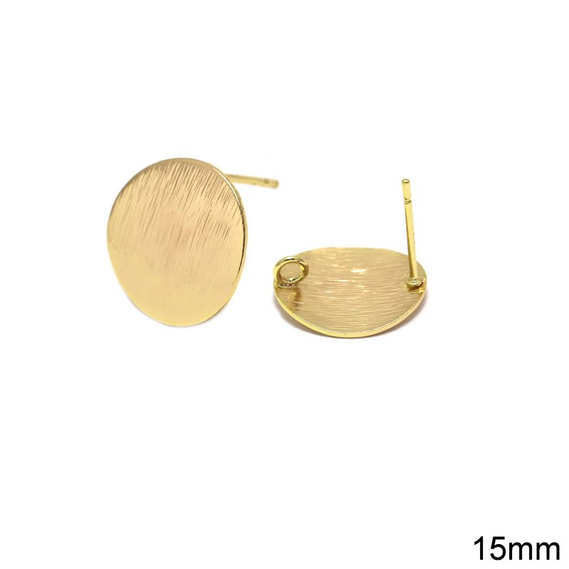 Casting Brass Earring Stud 15mm