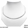 Stainless Steel Flat Collar Necklace 4mm