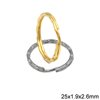 Stainless Steel Hammered Split Ring 25x1.9x2.6mm 