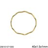 Brass Round Wavy Ring 39.5x1.3x1mm